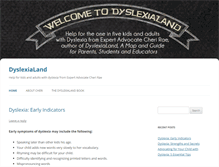 Tablet Screenshot of dyslexialand.com